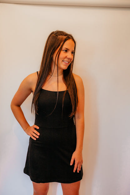 black tennis dress