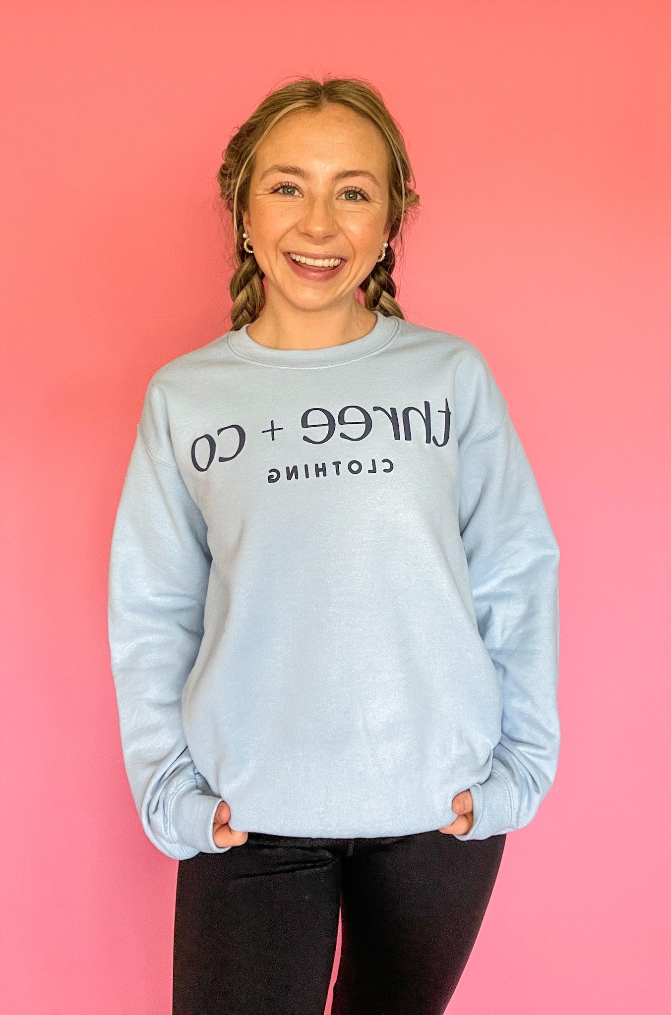 three + co sweatshirt