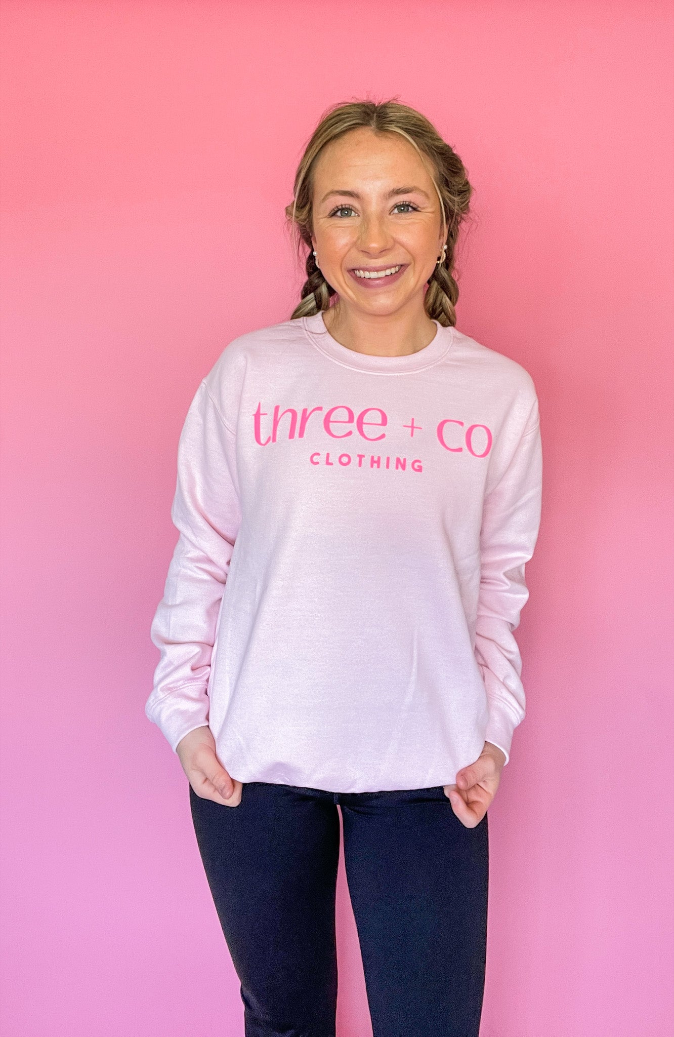 three + co sweatshirt