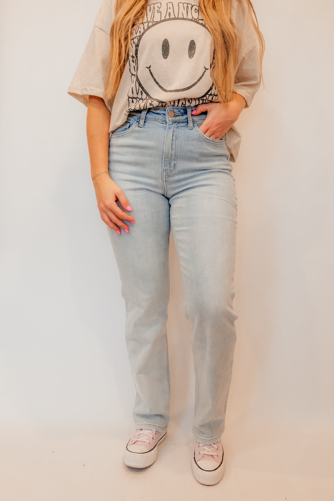 90s vintage straight stretch jeans